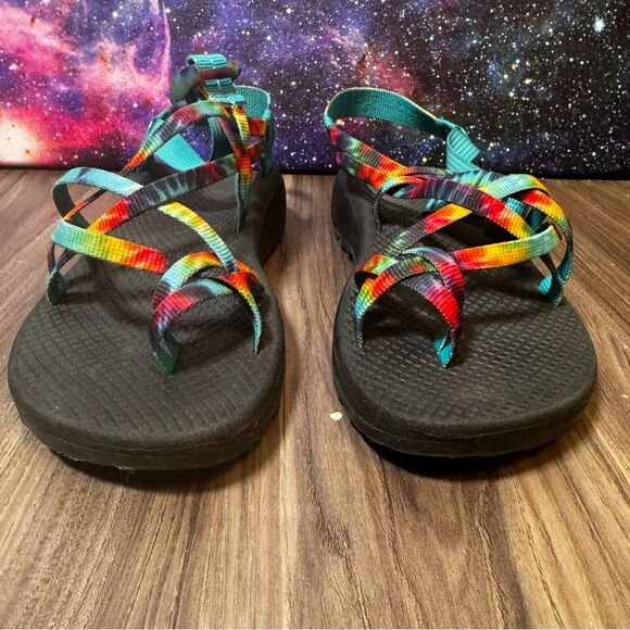 Chaco Z Volv X2 Sport Hiking Sandals Colorful Tie Dye Strappy Sz 8 US Z/Volv X2 - Picture 3 of 9